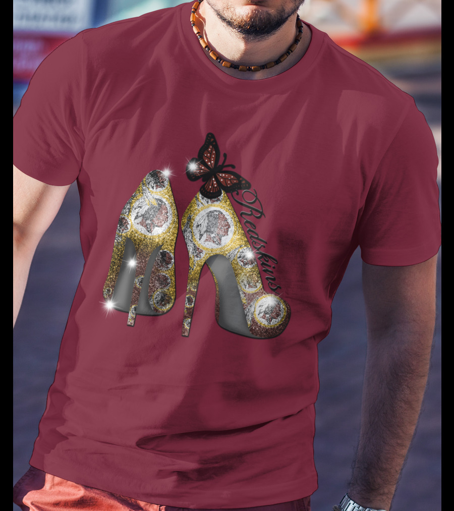 Redskins High Heels And Butterfly Sparkle T-Shirt