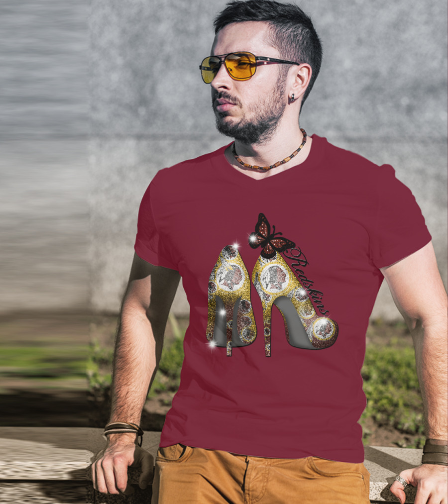 Redskins High Heels And Butterfly Sparkle T-Shirt