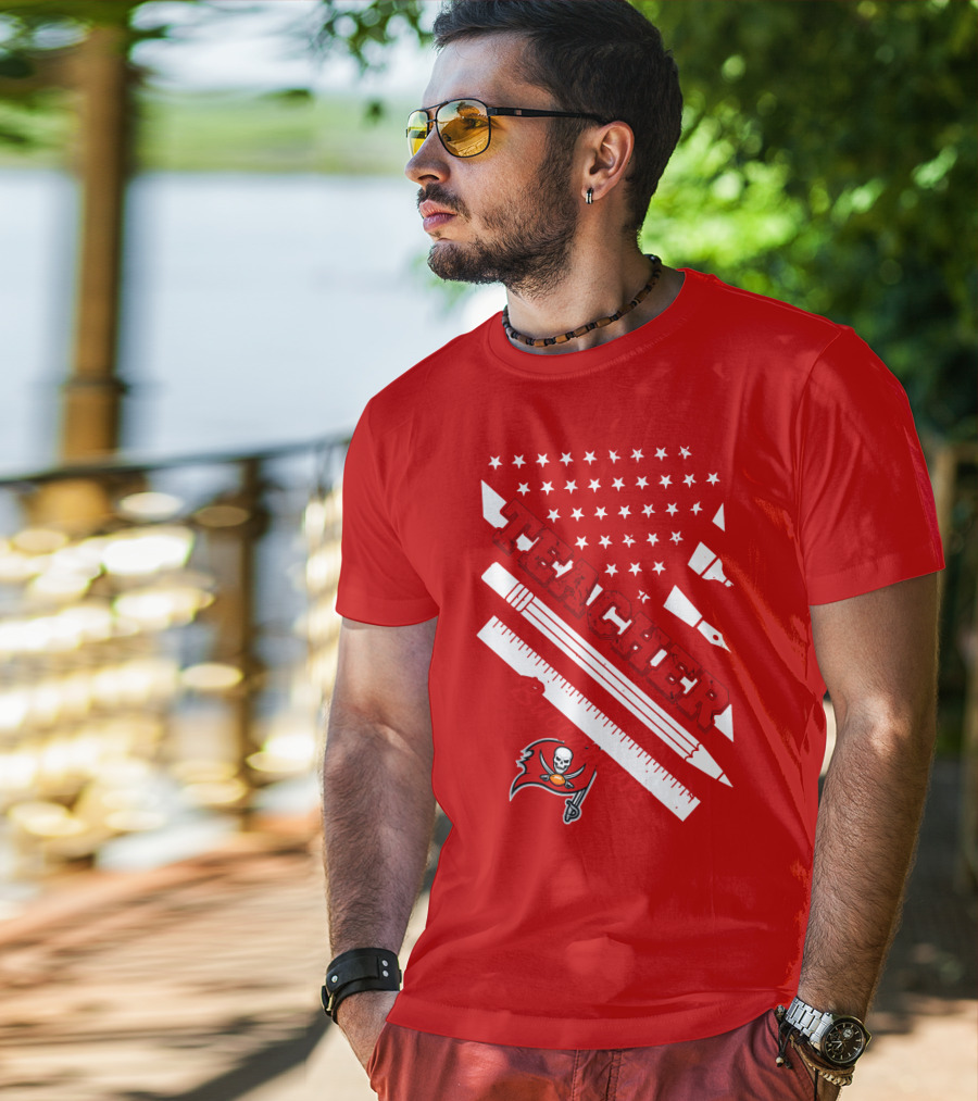Teacher Tampa Bay Buccaneers Flag T-Shirt