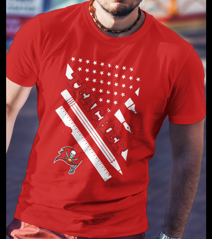 Teacher Tampa Bay Buccaneers Flag T-Shirt