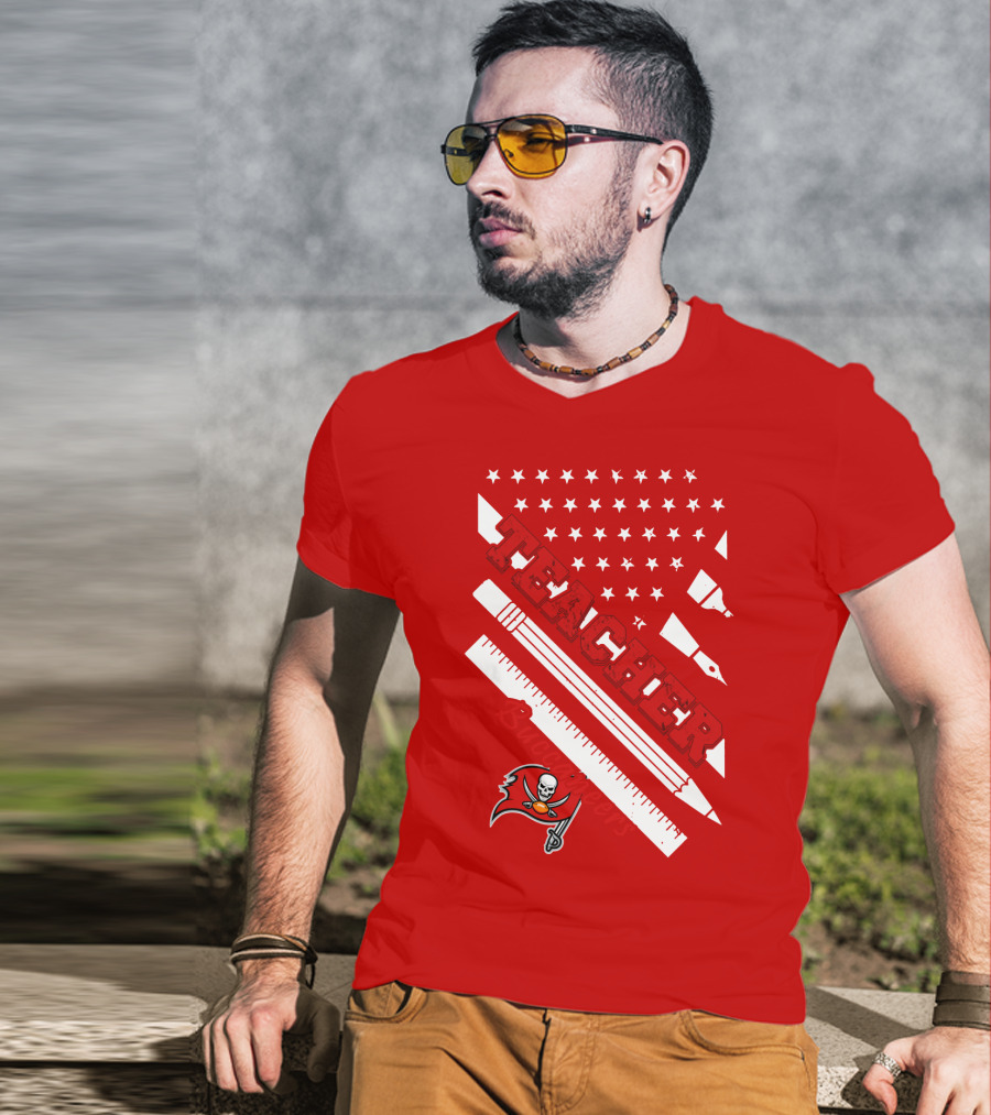 Teacher Tampa Bay Buccaneers Flag T-Shirt