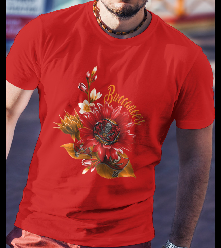 Buccaneers Floral Skull T-Shirt