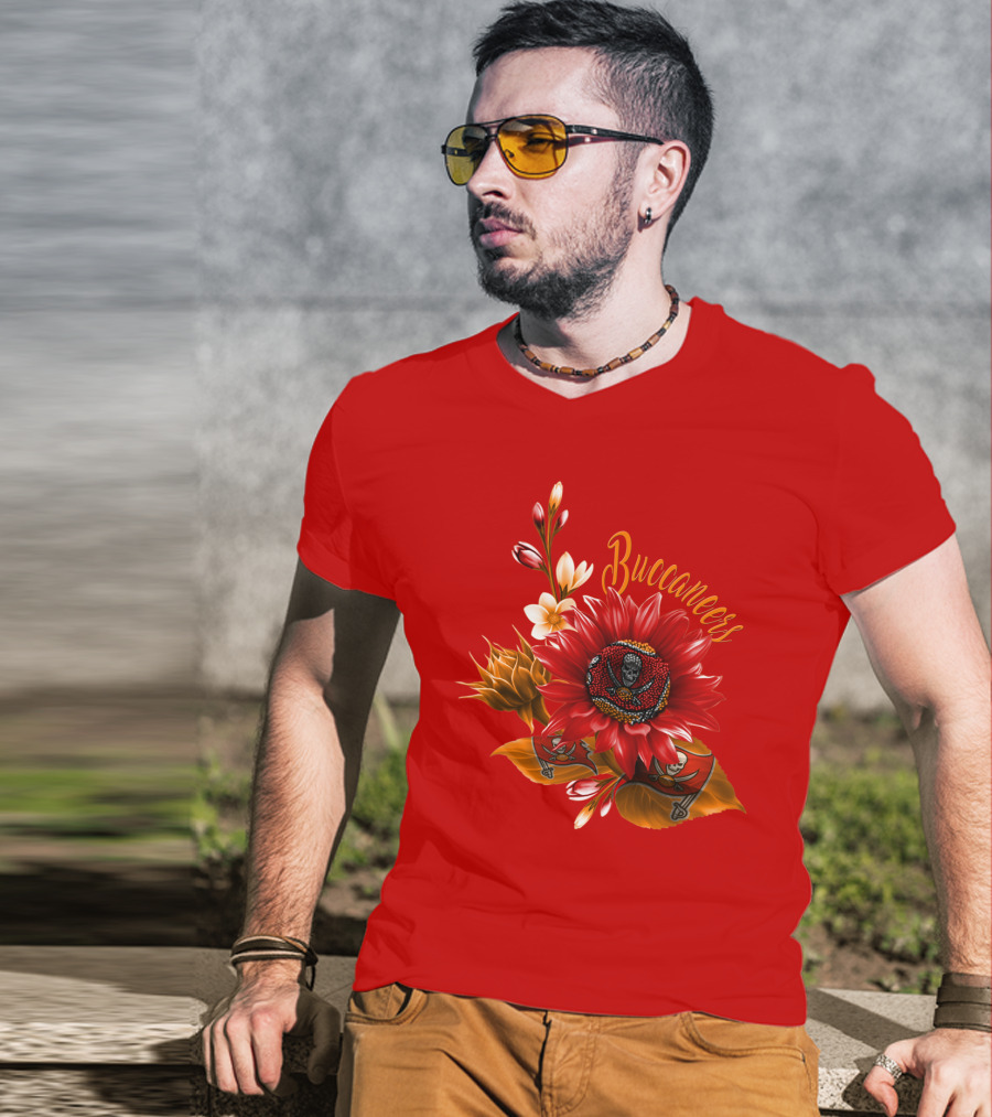 Buccaneers Floral Skull T-Shirt