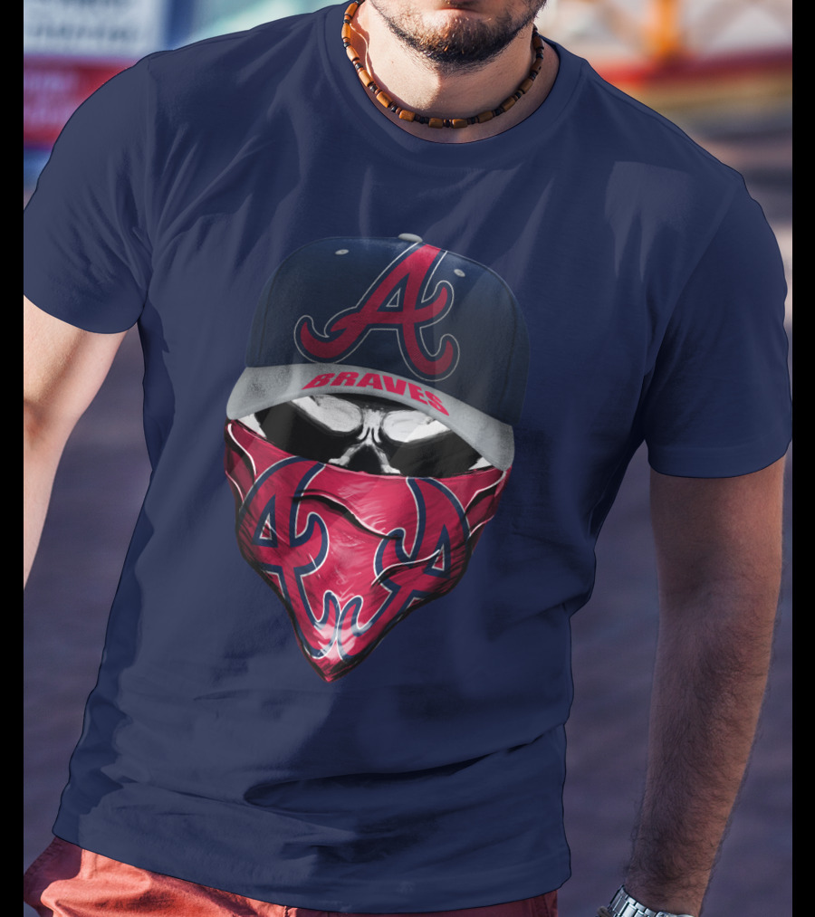Atlanta Braves A Cap And Bandana Logo Style T-Shirt