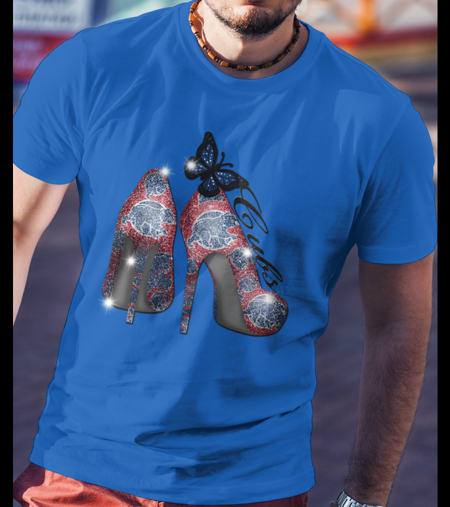 Cubs High Heels With Butterfly Accent T-Shirt
