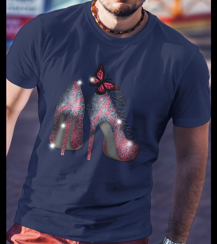 Atlanta Braves High Heels Butterfly T-Shirt