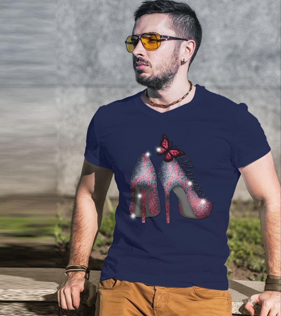 Atlanta Braves High Heels Butterfly T-Shirt