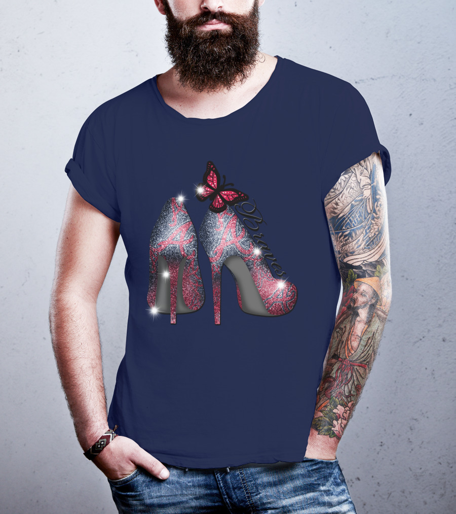 Atlanta Braves High Heels Butterfly T-Shirt