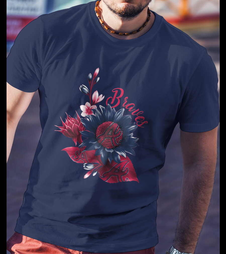 Atlanta Braves Floral A T-Shirt