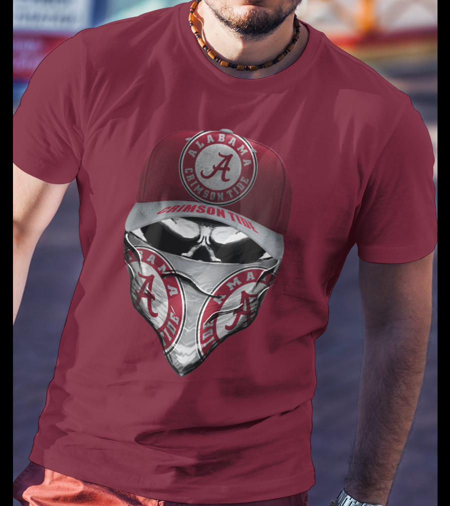 Alabama Crimson Tide A Logo Bandana Mask T-Shirt