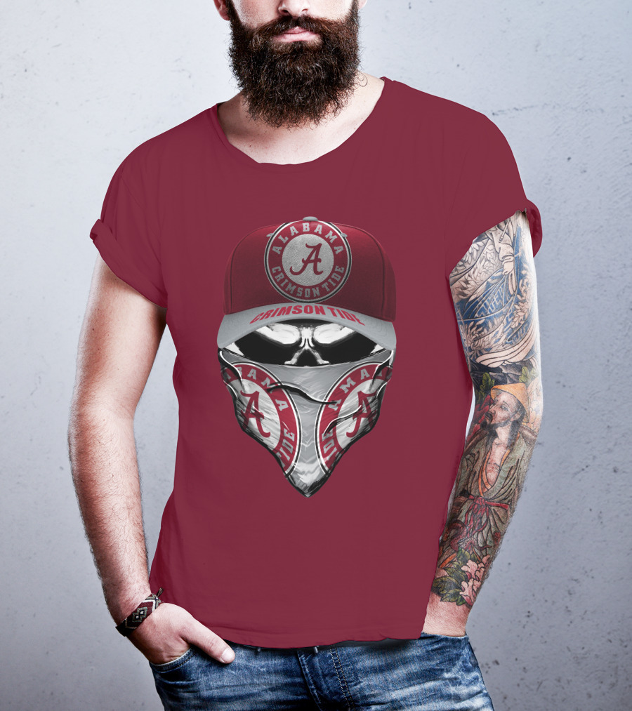 Alabama Crimson Tide A Logo Bandana Mask T-Shirt
