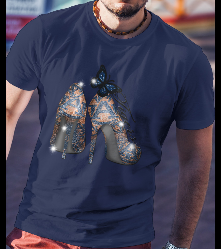 Auburn Tigers High Heels Butterfly T-Shirt