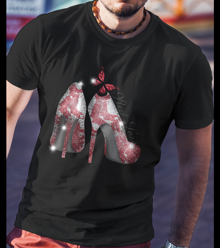 Boston Red Sox High Heels With Butterfly And Socks T-Shirt