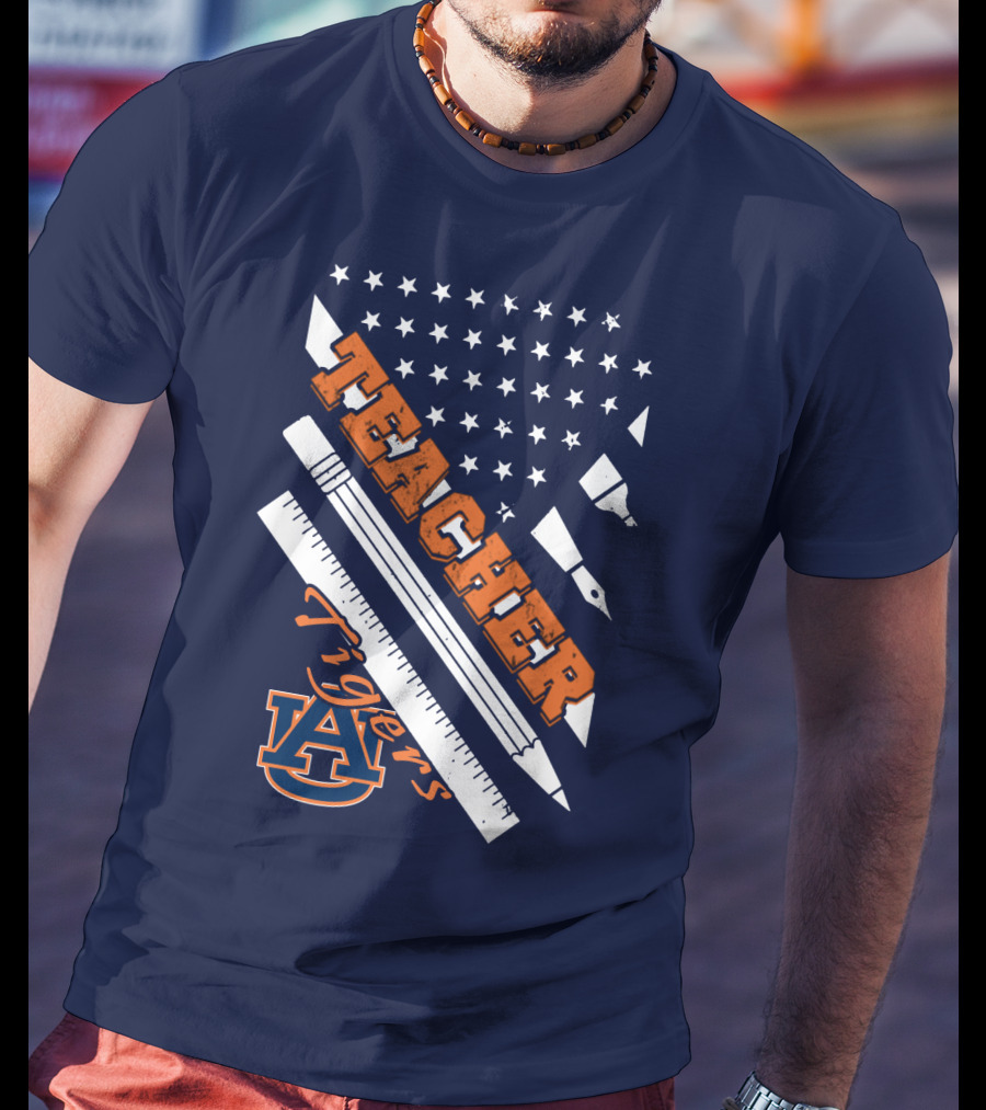 Auburn Teacher Tigers A Logo Pencil Ruler T-Shirt