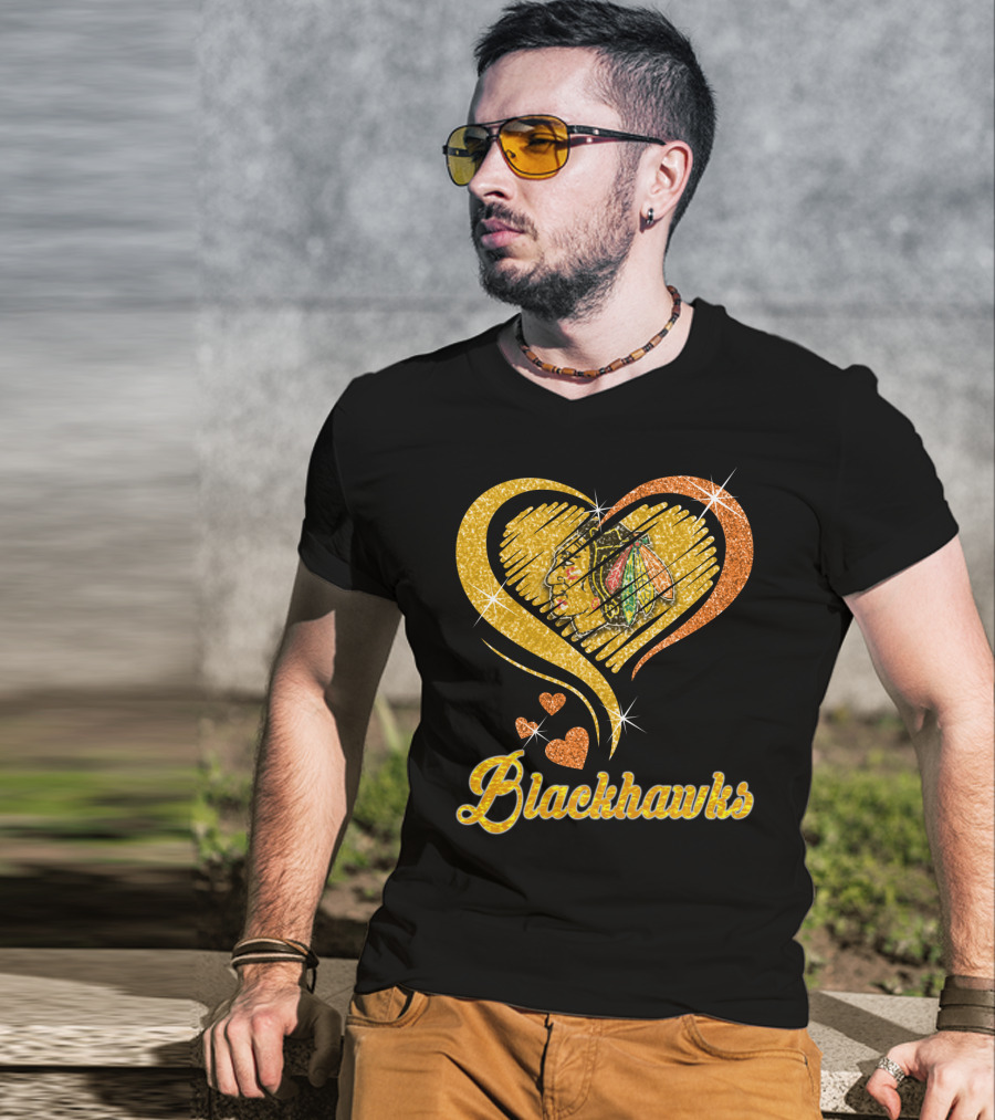 Blackhawks Heart T-Shirt