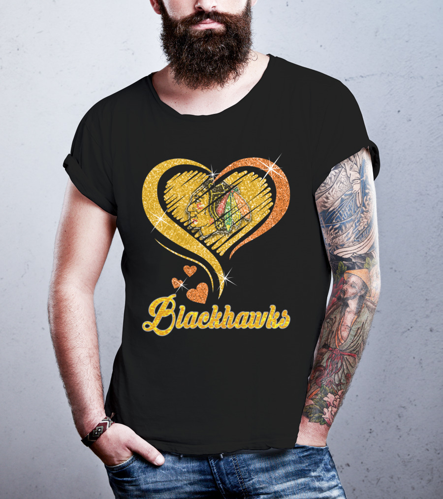 Blackhawks Heart T-Shirt