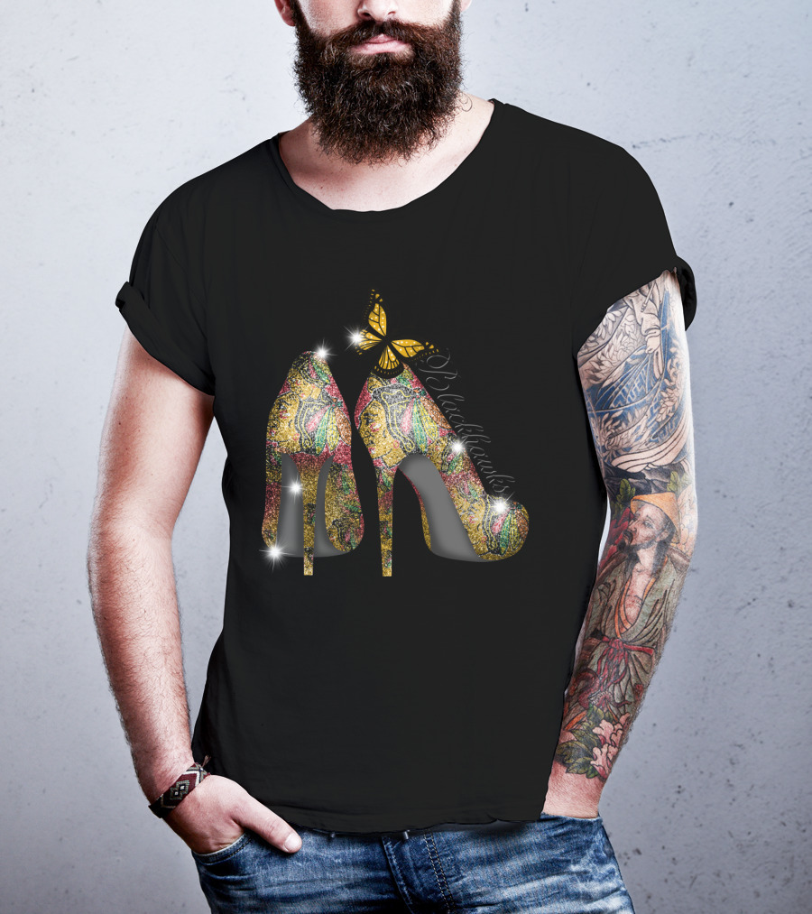 Chicago Blackhawks Heels With Butterfly Embellishment T-Shirt