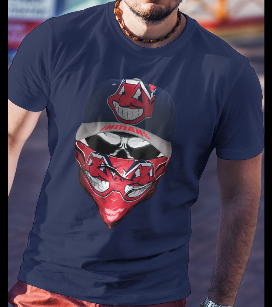 Cleveland Indians Logo Cap And Bandana T-Shirt