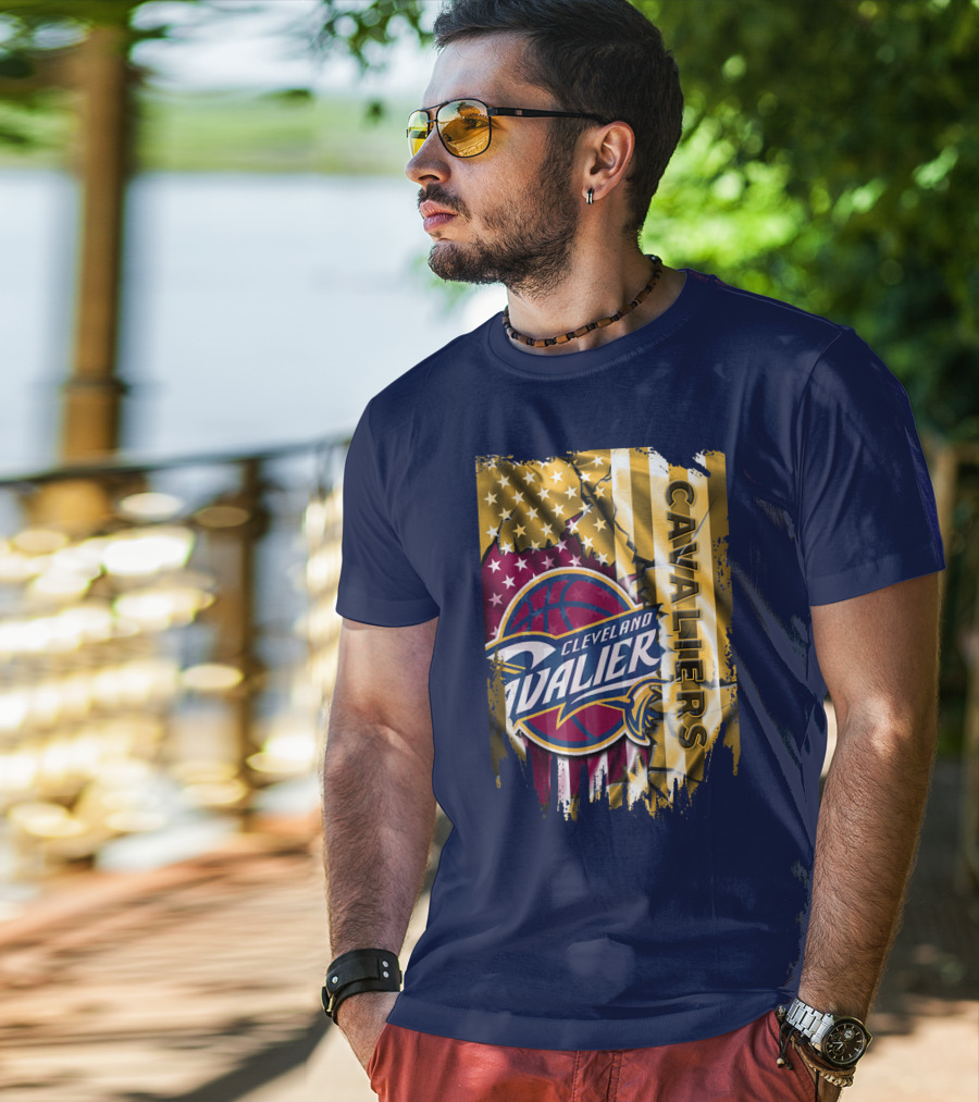 Cleveland Cavaliers Stars And Stripes Basketball T-Shirt