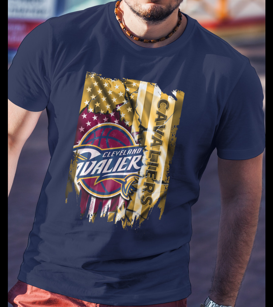 Cleveland Cavaliers Stars And Stripes Basketball T-Shirt