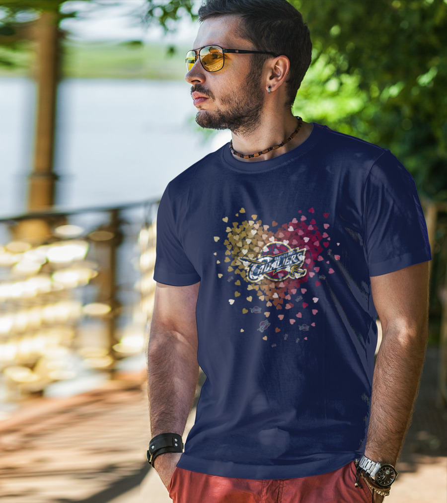 Cleveland Cavaliers Heart T-Shirt