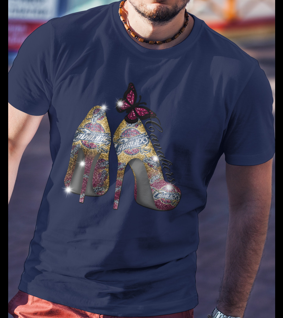 Cleveland Cavaliers Heels With Butterfly T-Shirt