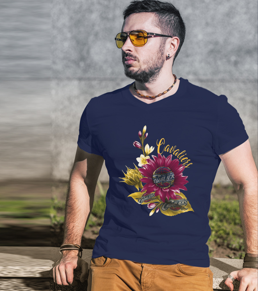 Cleveland Cavaliers Floral Basketball T-Shirt