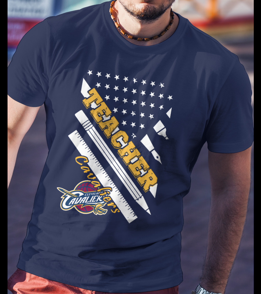 Cleveland Cavaliers Teacher Ruler Pen Stars T-Shirt