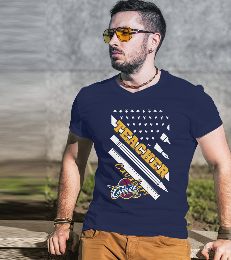Cleveland Cavaliers Teacher Ruler Pen Stars T-Shirt
