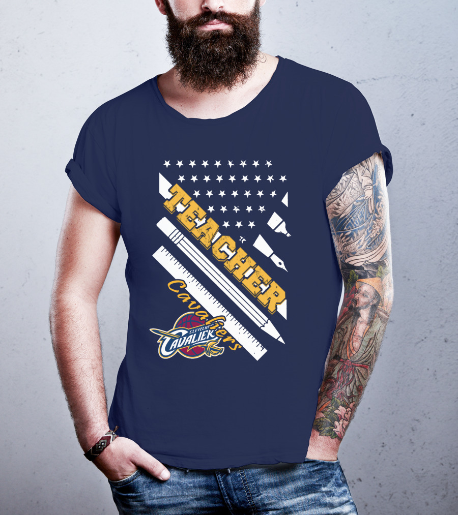 Cleveland Cavaliers Teacher Ruler Pen Stars T-Shirt