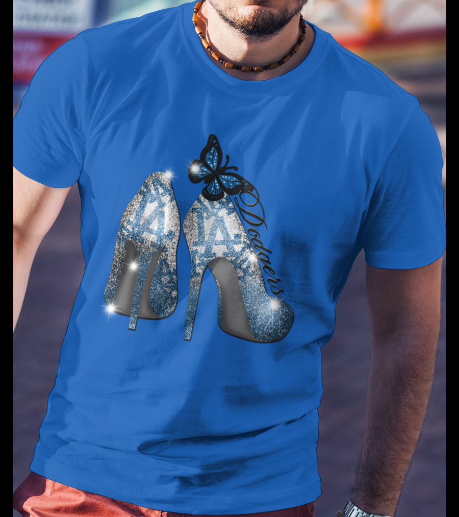 Los Angeles Dodgers La Heels Butterfly T-Shirt