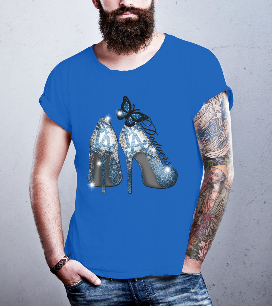 Los Angeles Dodgers La Heels Butterfly T-Shirt