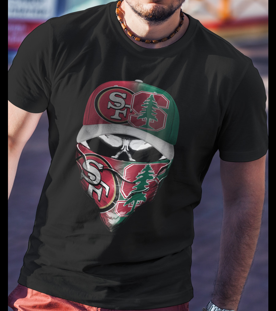San Francisco Sf Stanford Tree Masked Skull Skum T-Shirt