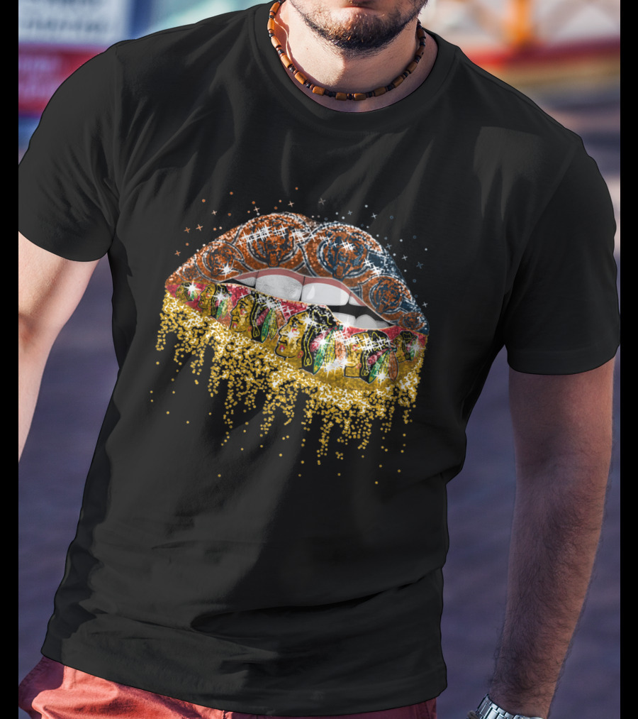 Lip Chicago Blackhawks Lips T-Shirt