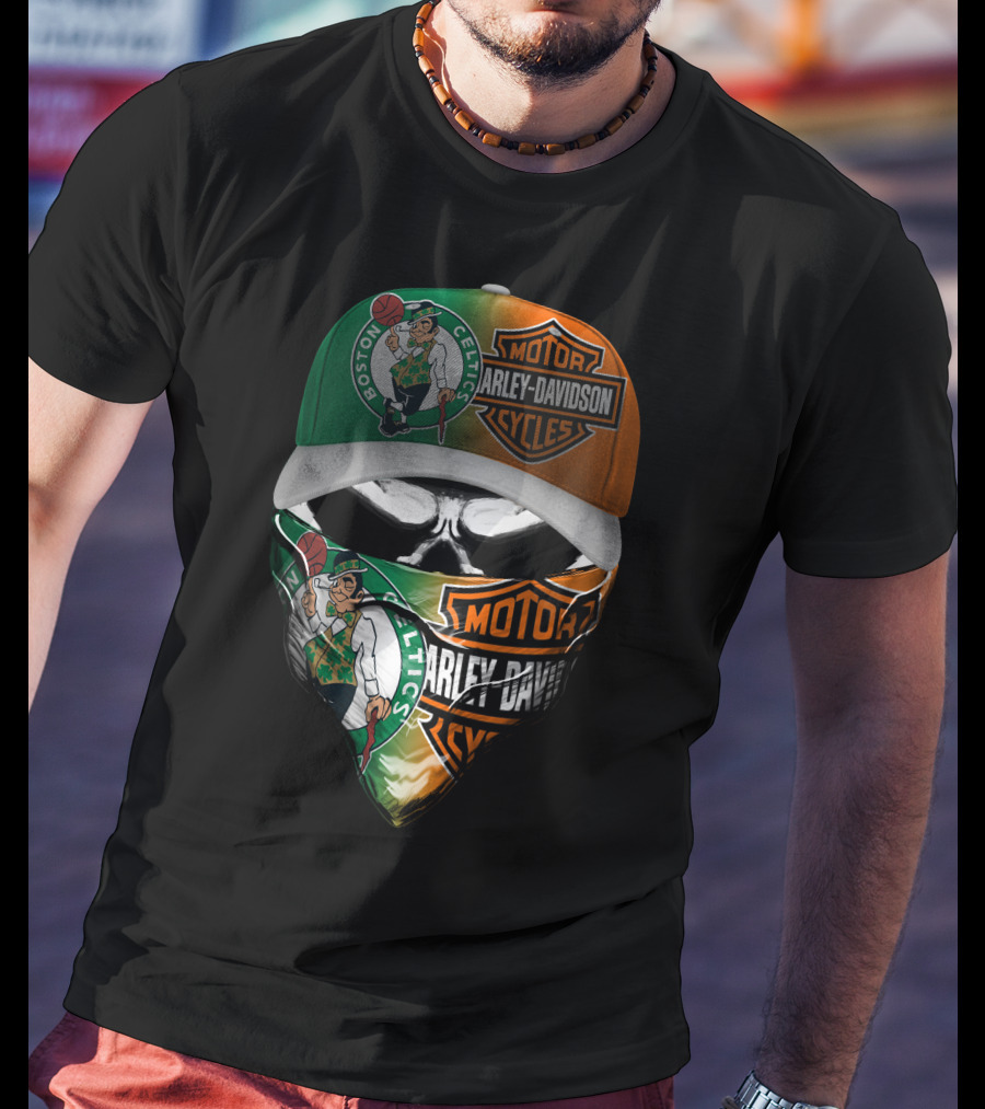 Boston Celtics Harley Davidson Motor Cycles 06Ahl T-Shirt