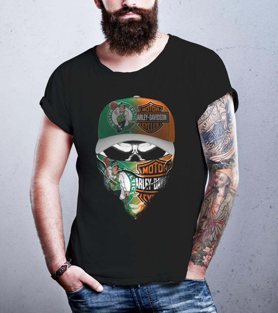 Boston Celtics Harley Davidson Motor Cycles 06Ahl T-Shirt