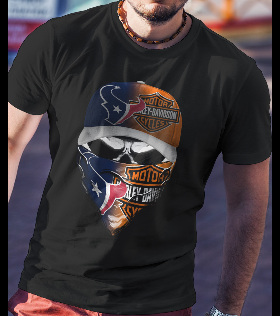 Houston Texans Harley Davidson Crossover Fan Gear T-Shirt