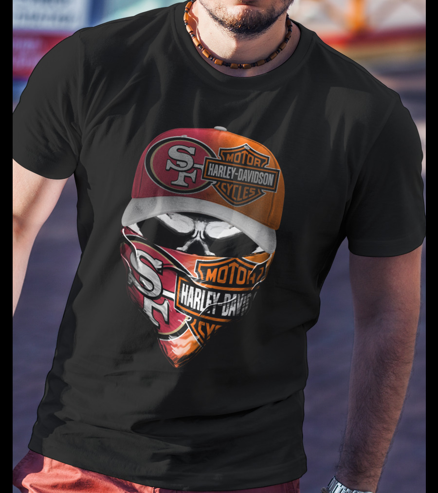 San Francisco 49ers Harley Davidson Motorcycles T-Shirt