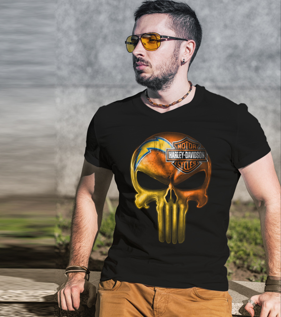 Harley Davidson Punisher Skull Chargers T-Shirt