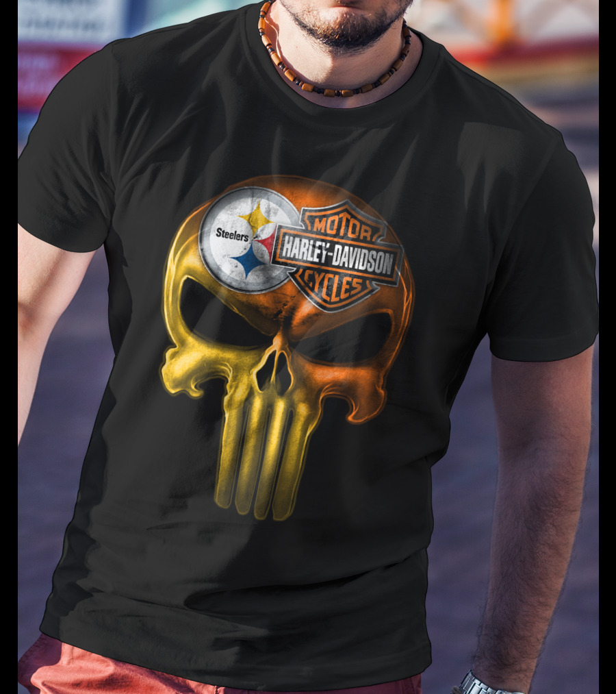 Steelers Harley Davidson Skull 27Hl T-Shirt