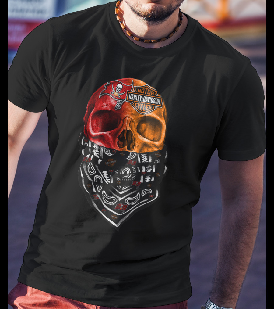 Harley Davidson Buccaneers Skull Bandana 30Hl T-Shirt