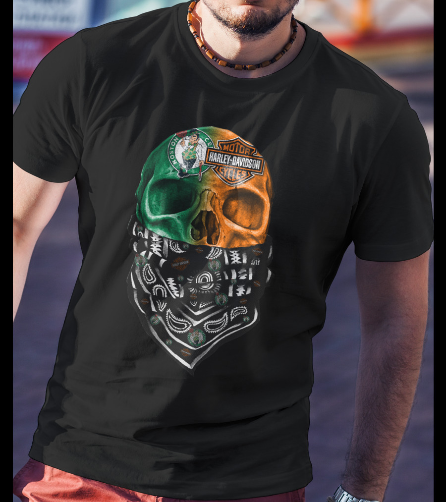 Harley Davidson Celtics Skull Bandana T-Shirt