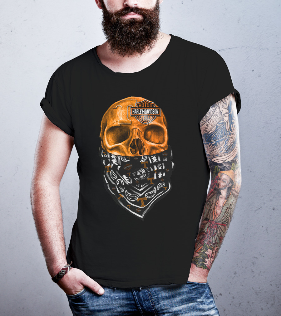 Tennessee Harley Davidson Skull Bandana T-Shirt