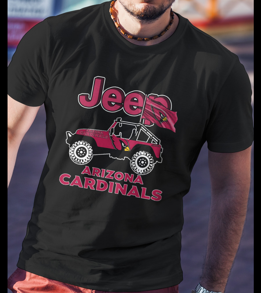 Jeep Arizona Cardinals NFL Team Vehicle T-Shirt