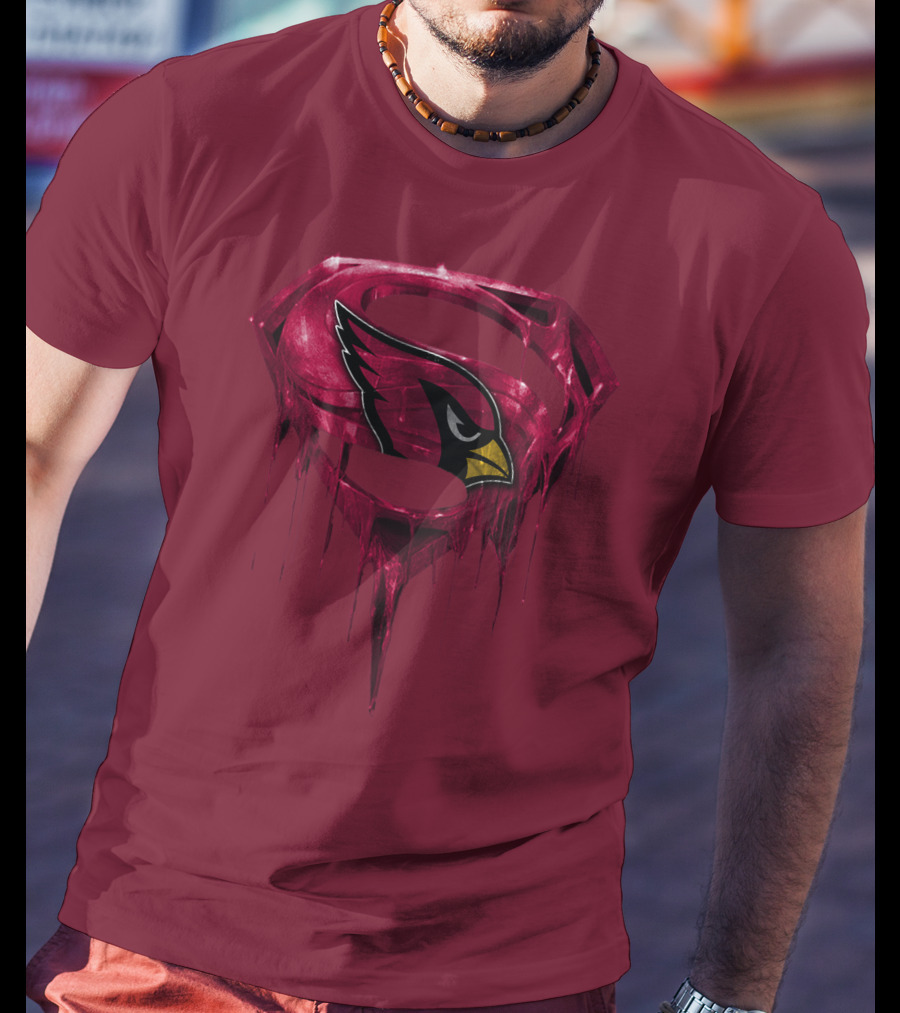 Arizona Cardinals Dripping Superman T-Shirt