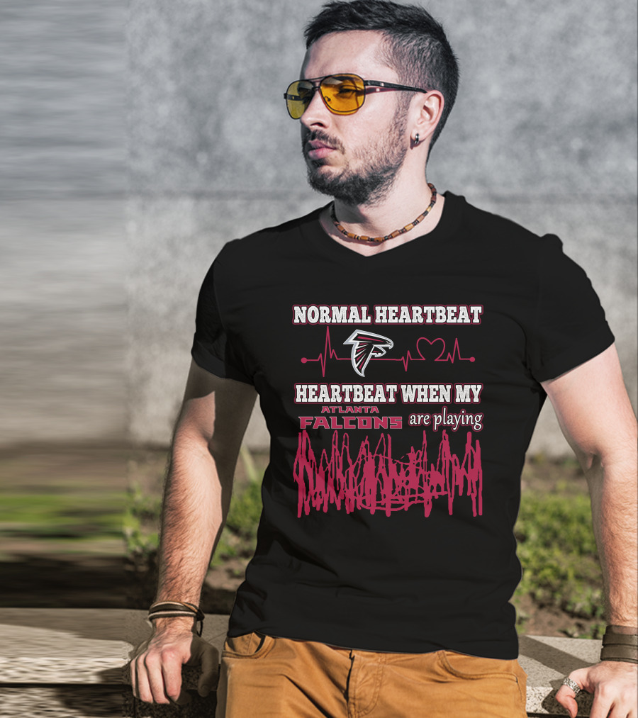 Normal Heartbeat Heartbeat When My Atlanta Falcons Are Playing T-Shirt