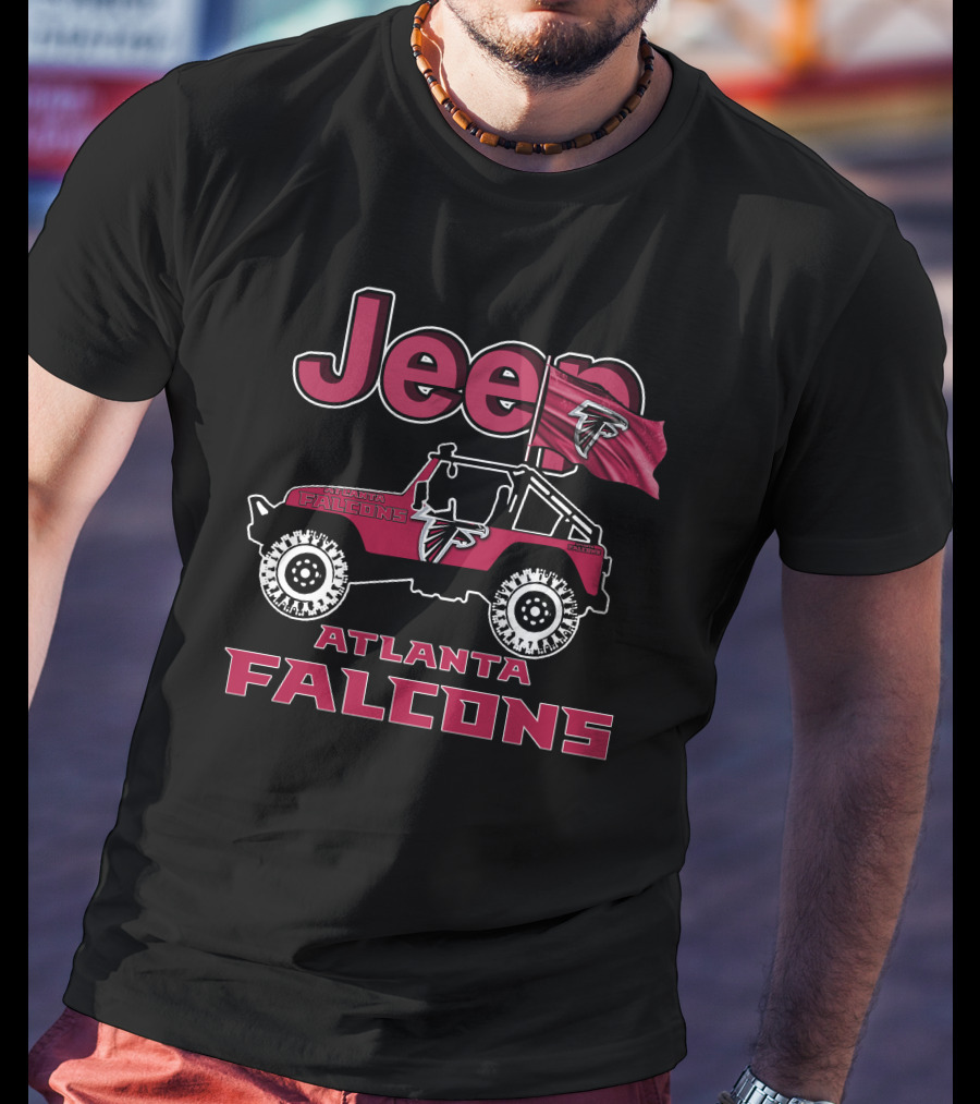 Jeep Atlanta Falcons Off-Road Adventure Fan Gear T-Shirt