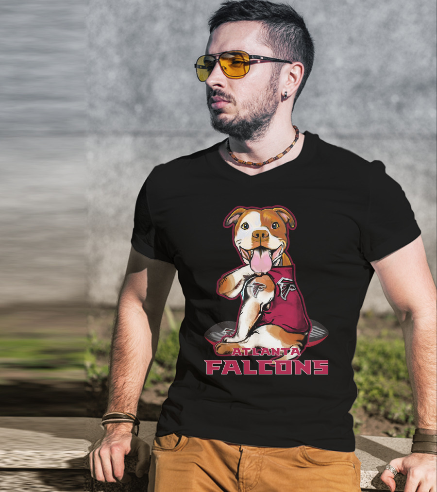 Pittbull Atlanta Falcons Dog T-Shirt