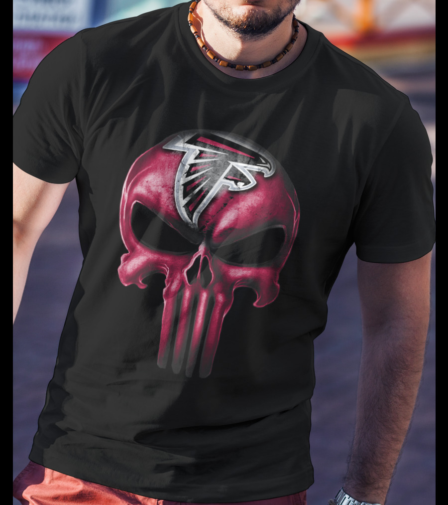 Skull Atlanta Falcons Logo Nfl T-Shirt