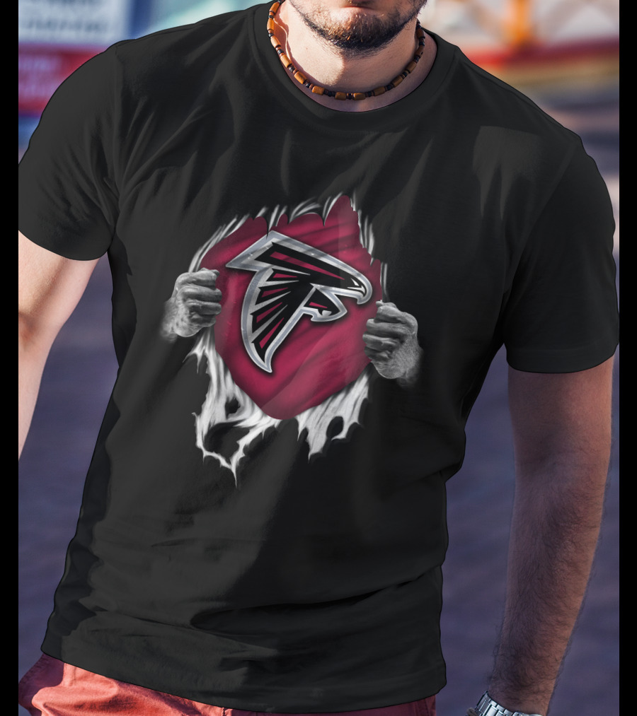 Atlanta Falcons Ripped Logo Reveal T-Shirt